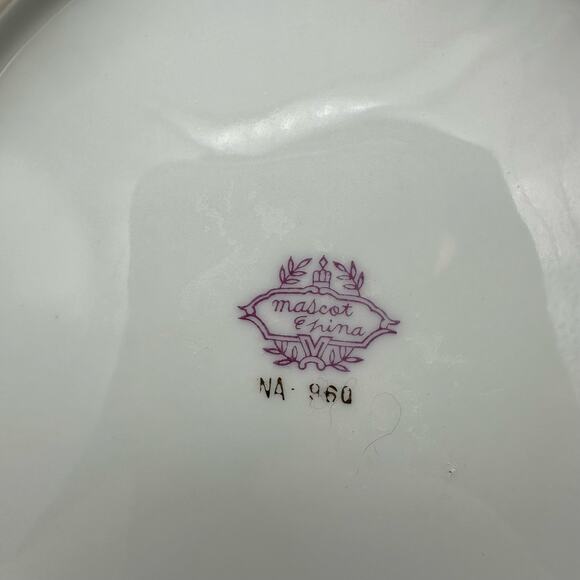 Vintage Pink and Yellow Swirl Salad Plates by Mascot (Japan) Pattern NA-960 - Picture 6 of 8